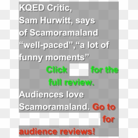 Kqed Critic,  sam Hurwitt, Says  of Scamoramaland “well-paced”,“a - Training, HD Png Download - funny moments png