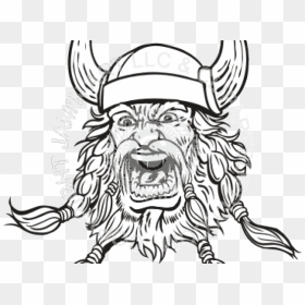Angry Viking Cliparts - Easy Draw Viking Face, HD Png Download - angry mouth png