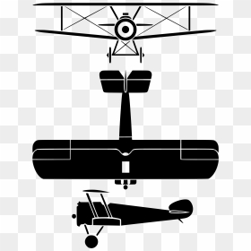 Transparent Biplane Clipart Silhouette - Sopwith Camel Top View, HD Png Download - plane silhouette png