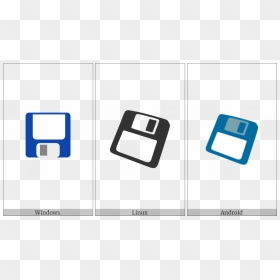 Floppy Disk On Various Operating Systems - Mobile Device, HD Png Download - floppy disk png