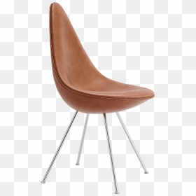 The Drop Chair Arne Jacobsen Upholstered Elegance Leather - Arne Jacobsen Drop Chair, HD Png Download - leather png