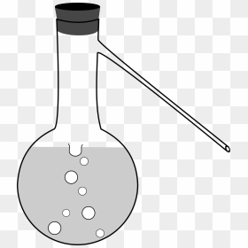 Distilling Flask With Sidearm And Stopper Clip Arts - Laboratory Apparatus Distilling Flask, HD Png Download - flask png