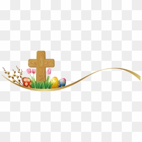 Happy Easter Cross Transparent & Png Clipart Free Download - Church Easter Clip Art, Png Download - easter lily png