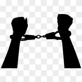Hands In Handcuffs - Hands In Handcuffs Silhouette, HD Png Download - plane silhouette png