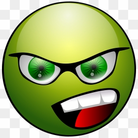 Green Angry Avatar Vector Image - Cartoon Green Eyed Monster, HD Png Download - angry mouth png