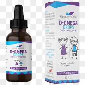 D-omega Drops Bottle And Box - D Omega Drop, HD Png Download - sweat drop png