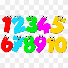 1 To 10 Numbers Transparent Free Png - Numbers Clipart Png, Png Download - free png clipart