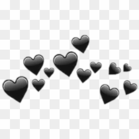 Picture Transparent Download - Black Hearts Emoji Png, Png Download - tumblr png black