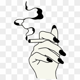 Trippy Smoke Backgrounds Tumblr Png - Girl Smoking Drawing Easy, Transparent Png - tumblr png black