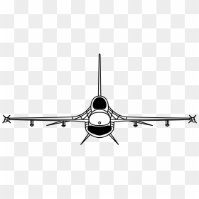 F 16 Silhouette, HD Png Download - plane silhouette png