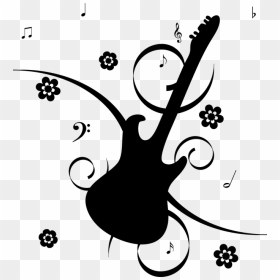 Guitar With Music Notes Png, Transparent Png - colorful musical notes png