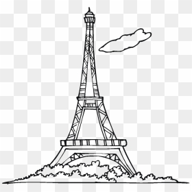 Eiffel Tower Silhouette Png Free Download - Eiffel Tower Coloring Page, Transparent Png - eiffel tower silhouette png