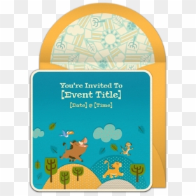 Kids Party Lion King Invitation, HD Png Download - you are invited png