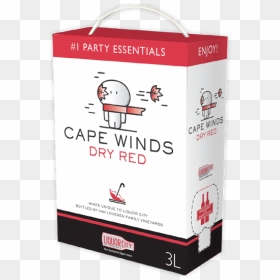 Picture Of Cape Winds Dry Red - Carton, HD Png Download - red cape png
