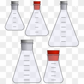 Glass Bottle,laboratory Flask,tableware - Erlenmeyer Flask With Stopper Clipart, HD Png Download - flask png
