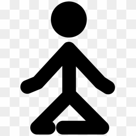 Male Stick Man With Legs Folded - Stick Figure, HD Png Download - stickman png