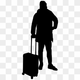 People Luggage Png Silhouette , Png Download - People With Luggage Silhouette, Transparent Png - luggage png