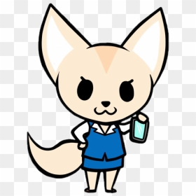 Aggretsuko Character Fenneko The Fennec Fox Holding - Aggretsuko Png, Transparent Png - holding phone png