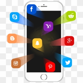 Social Media On Iphone - Ios App Social Media, HD Png Download - media png