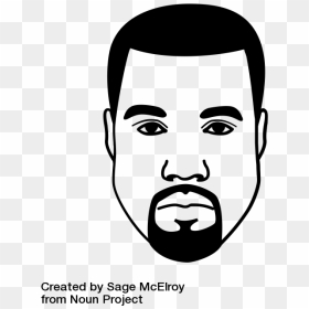 Kanye Face Black And White, HD Png Download - kanye face png