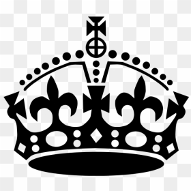 Clipart Crown Black And White - Keep Calm Crown Png, Transparent Png - white crown png