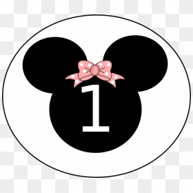 Transparent Minnie Bow Clipart - 1st Birthday Number Minnie Mouse, HD Png Download - minnie mouse head png