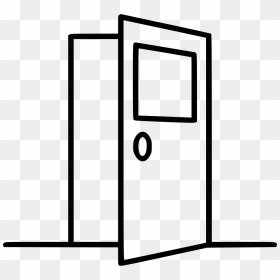 Door Svg Entrance - Door Black And White, HD Png Download - white door png