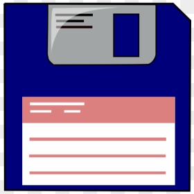 Labelled Blue Floppy Disk Vector Clip Art - Clip Art Floppy Disk, HD Png Download - floppy disk png