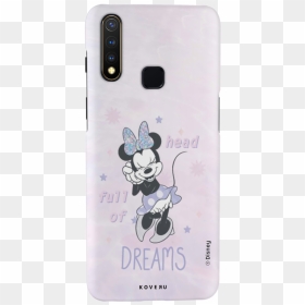 Head Full Of Dreams Cover Case For Vivo U20 - Cartoon, HD Png Download - minnie mouse head png