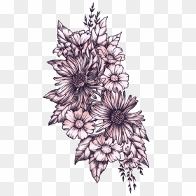 Flower Half Sleeve Tattoo Drawings, HD Png Download - tattoo png tumblr