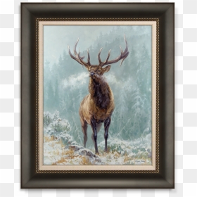 Ryan Kirby Elk In Snow Outdoor Life 2020 Cover Canvas - Outdoor Life Magazine Collage, HD Png Download - snow frame png