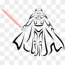 Darth Vader Clipart Hand - Darth Vader Line Art, HD Png Download - darth vader helmet png