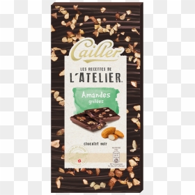 Les Recettes De L"atelier Dark Chocolate Tablet With - Nestle L Atelier Almond, HD Png Download - almonds png