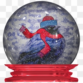 Snow Bird In A Globe - Sledding, HD Png Download - snow frame png