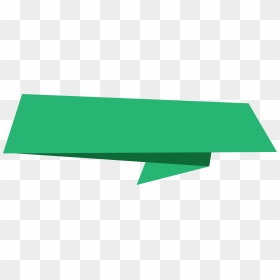 Green Bannner Origami , Png Download - Origami Banner Rectangle 3, Transparent Png - green banner png