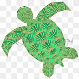 Art Deco Turtle - Kemp's Ridley Sea Turtle, HD Png Download - art deco png