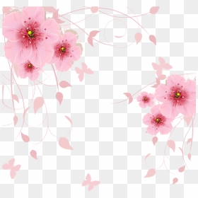 Flower Computer File Pink Fantasy Flowers Background - Sakura Flower Background Hd, HD Png Download - cherry blossom flower png