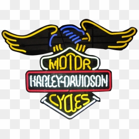 Neon Sign Logo Harley-davidson Motorcycle Sticker - Harley Davidson Font Logo, HD Png Download - neon sign png