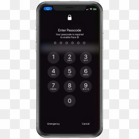 Iphone Passcode Png, Transparent Png - holding phone png
