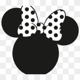 Minnie Mouse Ears Black And White, HD Png Download - minnie mouse head png