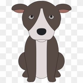 Gray Pitbull Cartoon Transparent Background, HD Png Download - cute puppy png