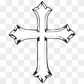 Tattoo Christian Cross Drawing Latinsk Kors - Cross Coloring Pages, HD Png Download - cross tattoo png