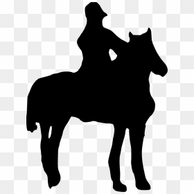 Graphic Black And White Stock Man Riding Silhouette - Plaza Mayor, HD Png Download - white horse png
