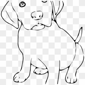 Dog Clipart Black And White Free Black And White Clipart - Black And White Dog Clip Art, HD Png Download - cute puppy png