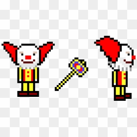 Clown Pixel Art, HD Png Download - it clown png