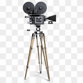 Transparent Camera On Tripod Png - Old School Movie Camera, Png Download - movie camera png