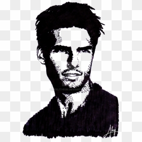Transparent Tom Cruise Png - Tom Cruise Black And White Art, Png Download - tom cruise png