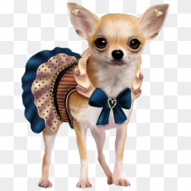 Chihuahua Cartoon Clothes, HD Png Download - cute puppy png