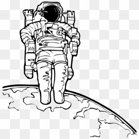 Astronaut Moon Space - Astronaut Coloring Pages, HD Png Download - spaceman png