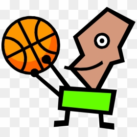 Vector Illustration Of Modern Art Kid Plays Basketball - Basketball Clip Art, HD Png Download - basketball vector png
